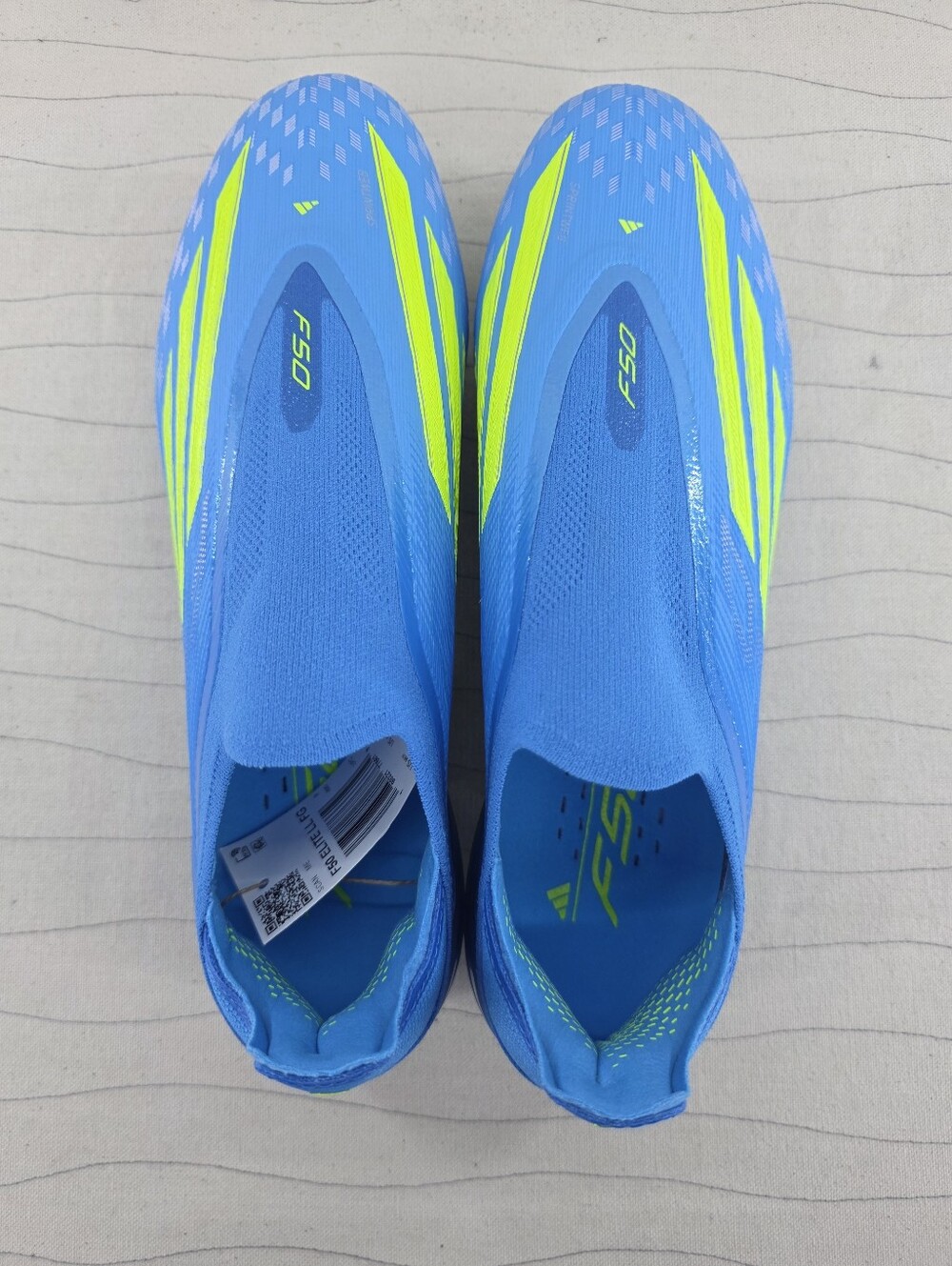 Adidas F50 Elite Laceless FG Lucid Blue Soccer Cleats JR6461 Sz 9.5 Men/10.5 Wom - Picture 6 of 11